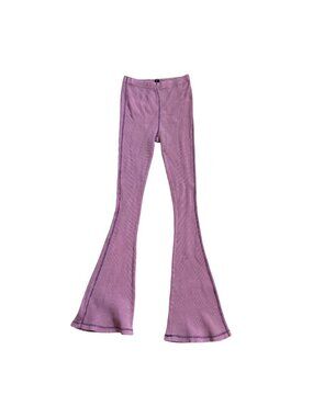 Out From Under Pink Flared Knit Pants For Urban Outfitters Size S Textured Waffl